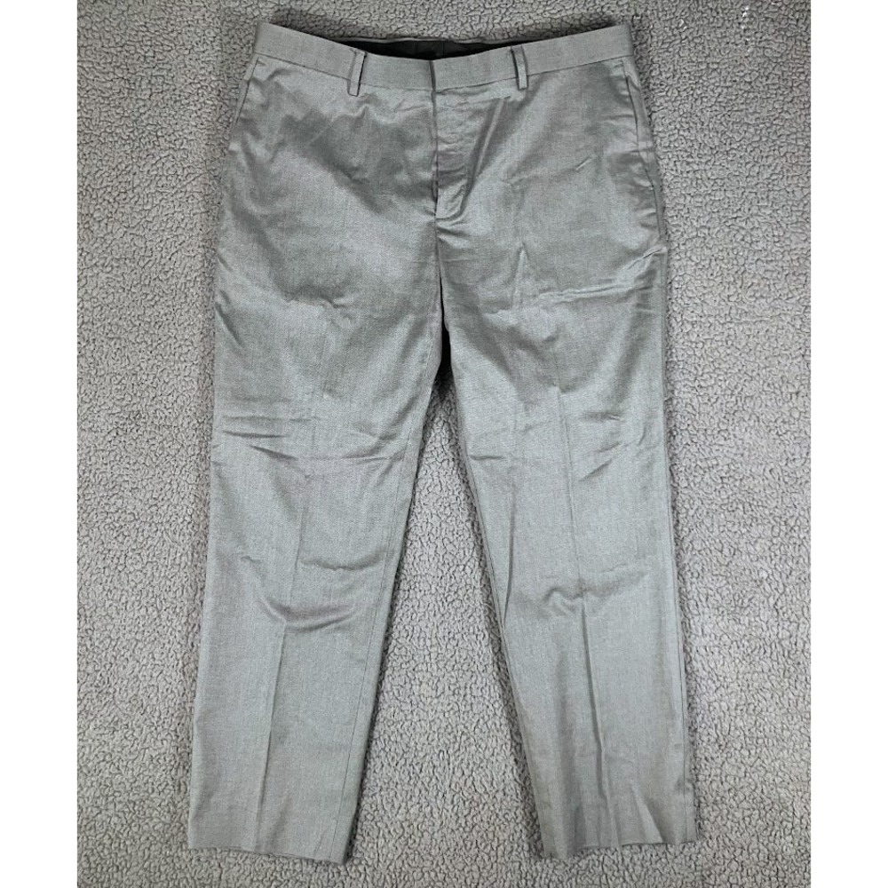 Banana Republic Slim Fit Chinos Gray Stretch Cotton Dress Pants 38x30